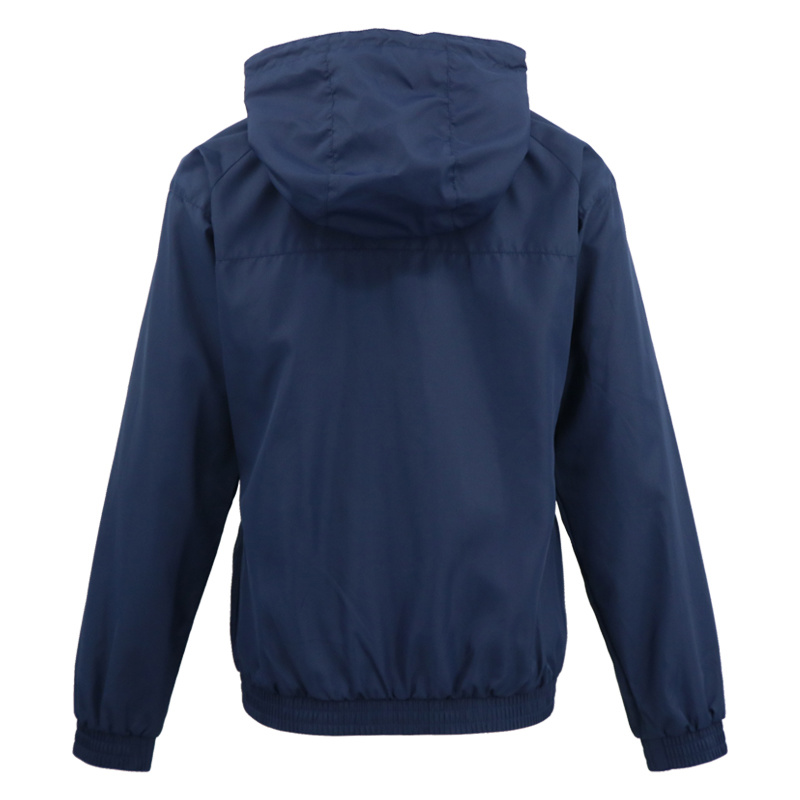 Wholesale Plain Denim Oversized Women Hight Quality Blank Pullover Street Style Hoodies Windbreaker Jacket