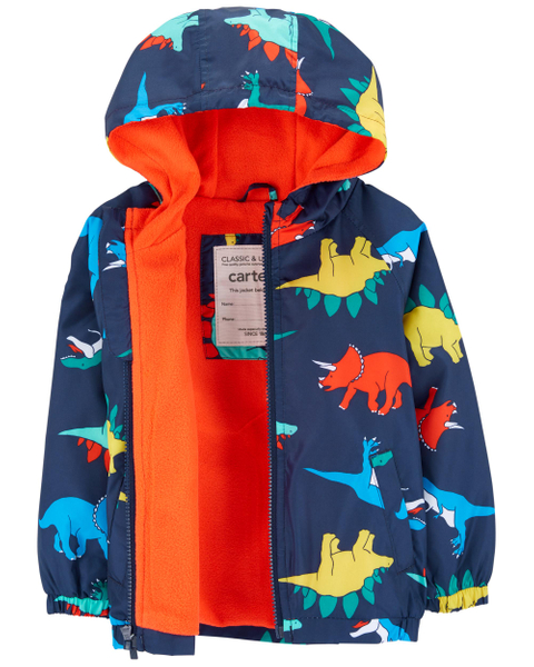 Carter's Dinosaur Jersey-Lined Boys Windbreaker Jacket