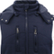 Navy Padded Cotton Motorcycle Vest Polyester Golf Outdoor Winter Down Detachable Fleece Hood Jacket Without Sleeves Blue Color Sleeveless for Men OEM