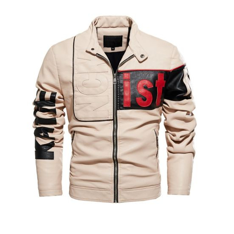 Mens Wind Bomber Short Leather PU Motorcycle Jacket Black White Thin Men Casual Designer Winter Coat Brown
