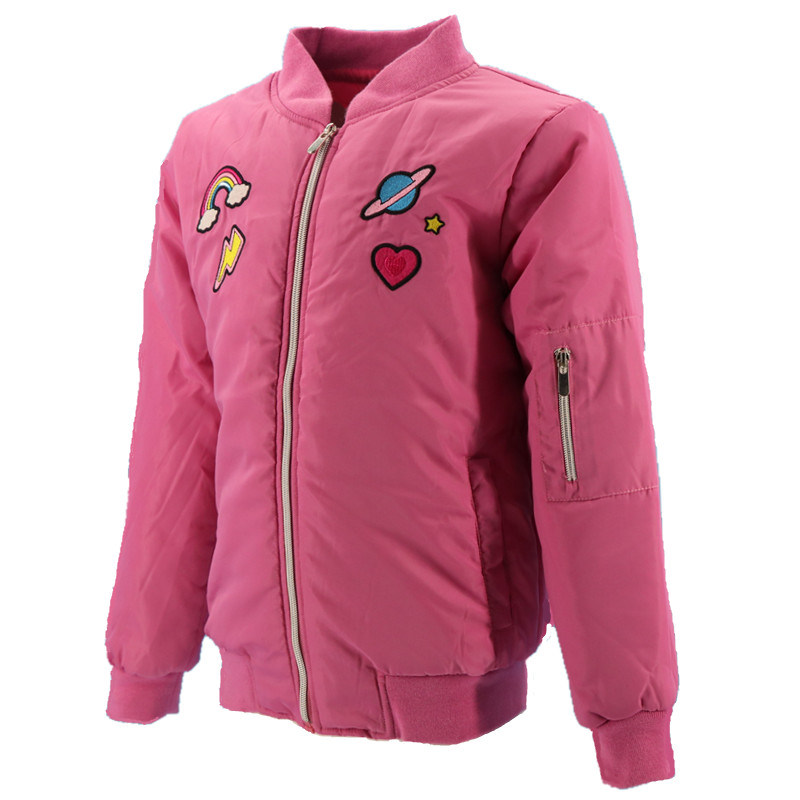 Polyester Soft Shell Children Varsity Korean Top Fashion Style Winter Down Padding Baby Jacket for Winter Kids Girl Latest Design Windbreaker and Manufacturer