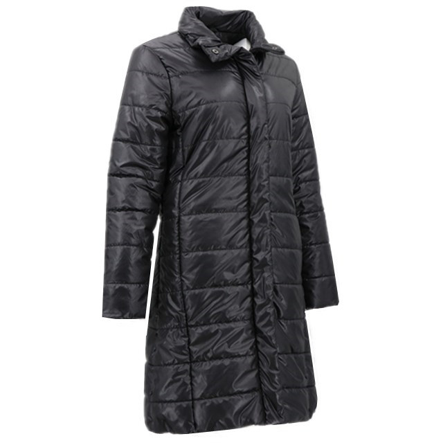 Latest Fashion Sexy Korean Custom Ladies Black Zip Hoodie Warm Long Winter Dresses Duster Padding Bubble Puffer Trench Over Blazer Parka Coat for Women Woman