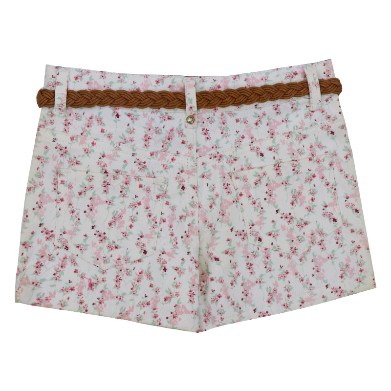 Girls Cotton Shorts Print Baby Infant Denim Princess Dress Pants for Girls Set