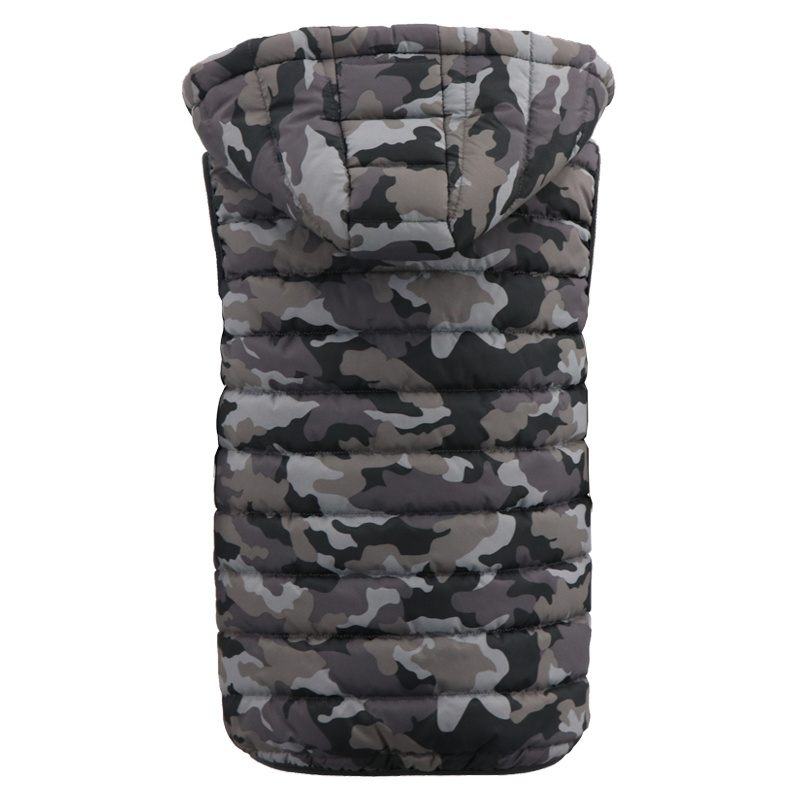 Hot Selling Popular Fashion Casual Grey Hooded Fur Children Biker Cooling Puffer Coat Waistcoat Vest