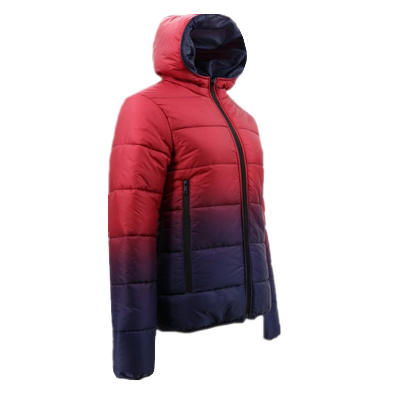 Women Puffer Red Cropped Snow Winter Half Workout Jacket For Women