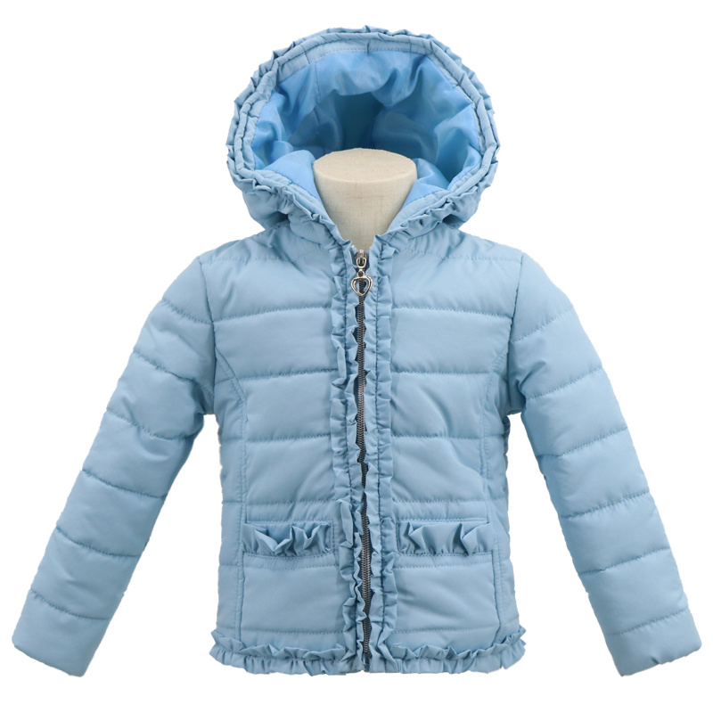 Wholesale Polyester Kids Jacket with Hood Latest Mini Waterproof Jacket for Girls