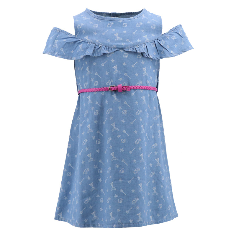 Girls Uniform Skirt Clothing T-Shirt Dress Printing Sunflower Overall Outfit Sweat Skirt Dress