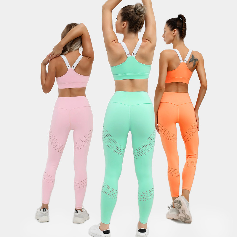 Tracksuit Club Team Unique Yoga Fitness Clothes Vest Gigh Waisted Gym Wear Sexy T-Shirt Tracksuit Clothes Set Sports Bra for Women Apparel