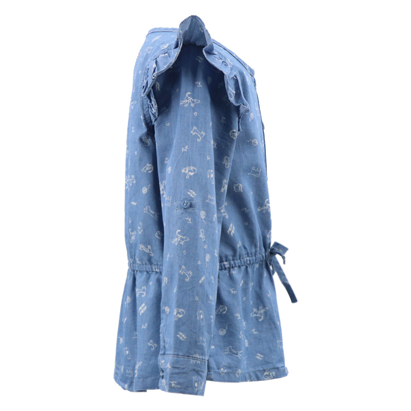 Baby Girl Long Sleeve Jean Jacket Suppliers Dresses Cotton Summer Blouse Shirt
