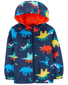Carter's Dinosaur Jersey-Lined Boys Windbreaker Jacket