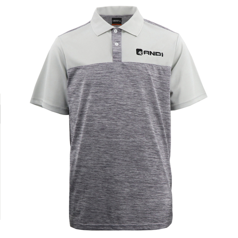 AND1 Mens Polo T Shirt Grey White